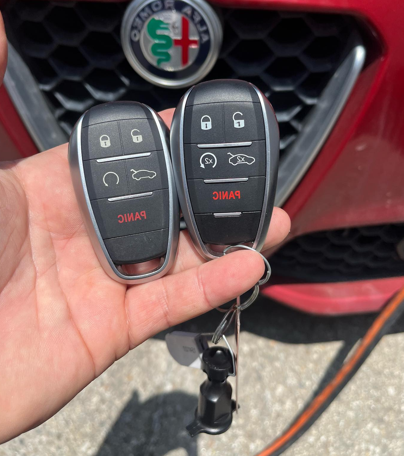 Laser cut and programmed spare car key